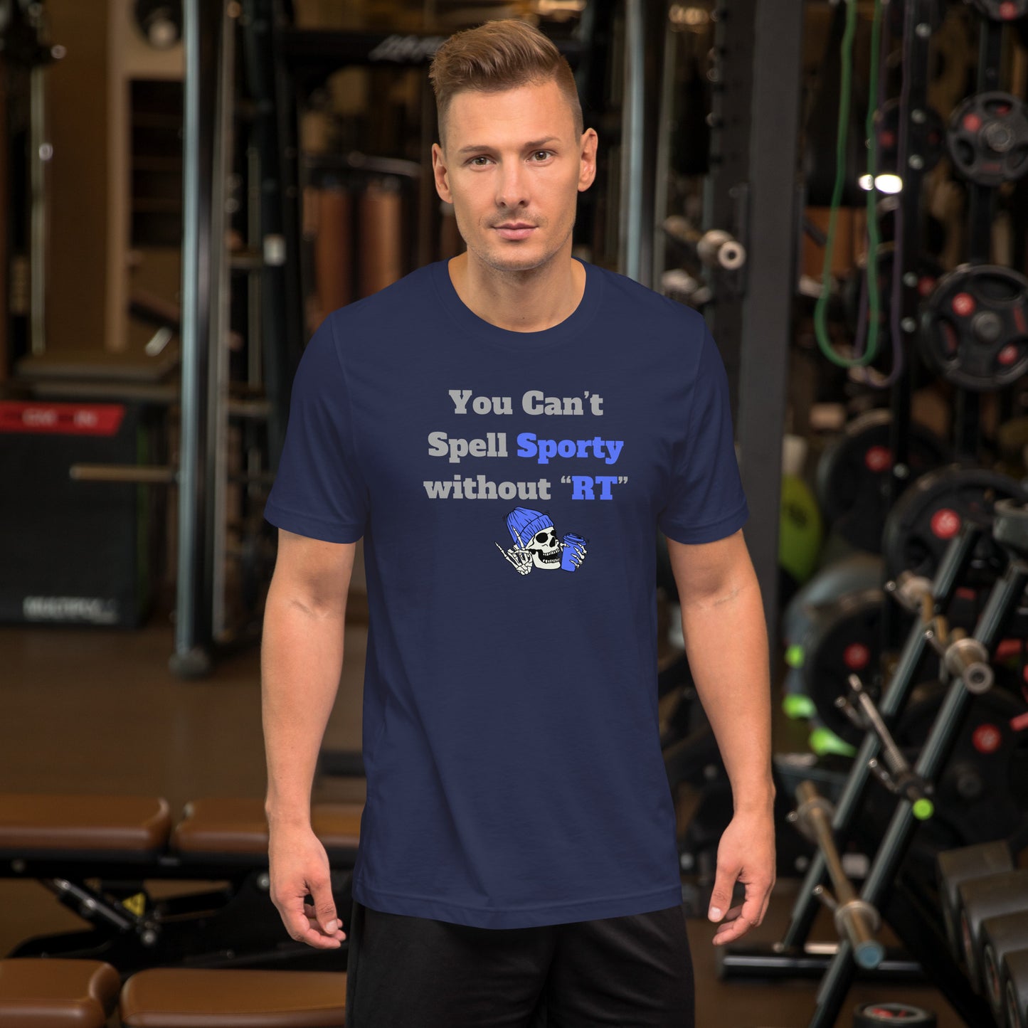 You Can't Spell Sporty - Blue Unisex t-shirt