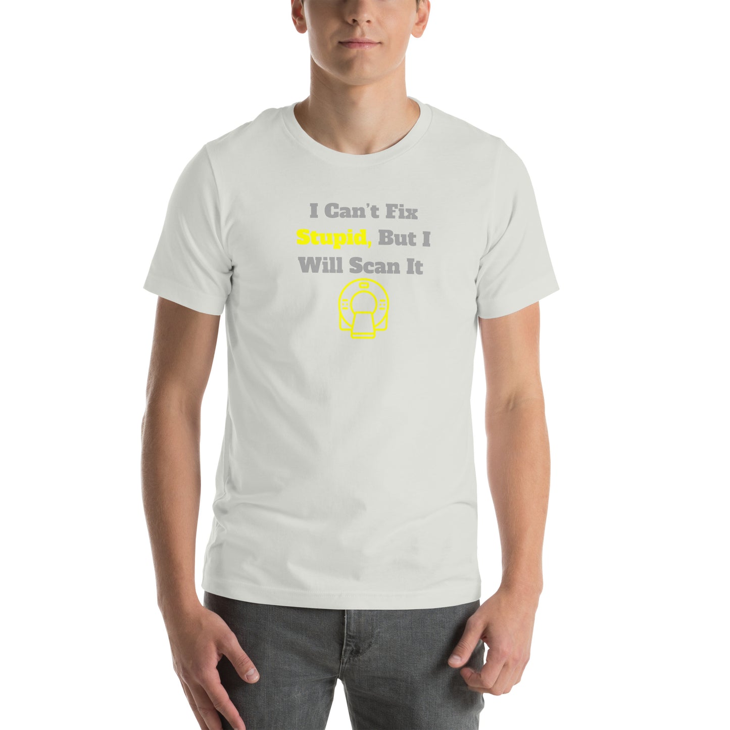 I Can't Fix Stupid But Will Scan It  - CT Yellow - Unisex t-shirt