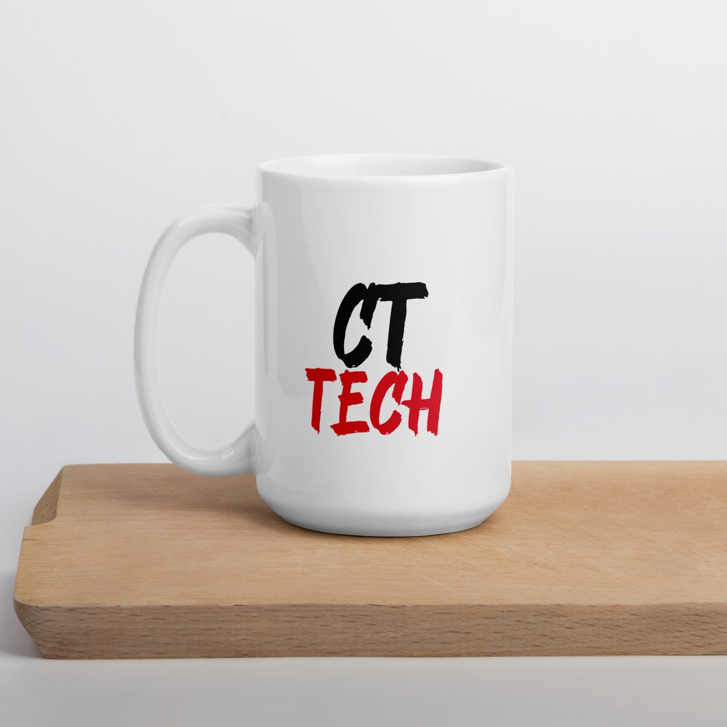 CT Tech - Black/Red White glossy mug 15 and 20 oz