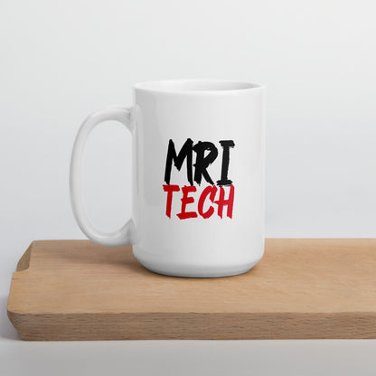 MRI Tech -  Black/Red White glossy mug 15 and 20 oz