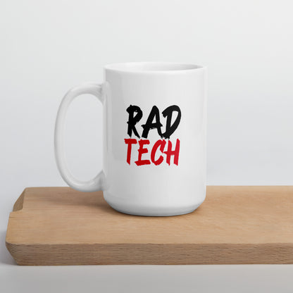 Rad Tech - Black/Red White glossy mug 15 and 20 oz