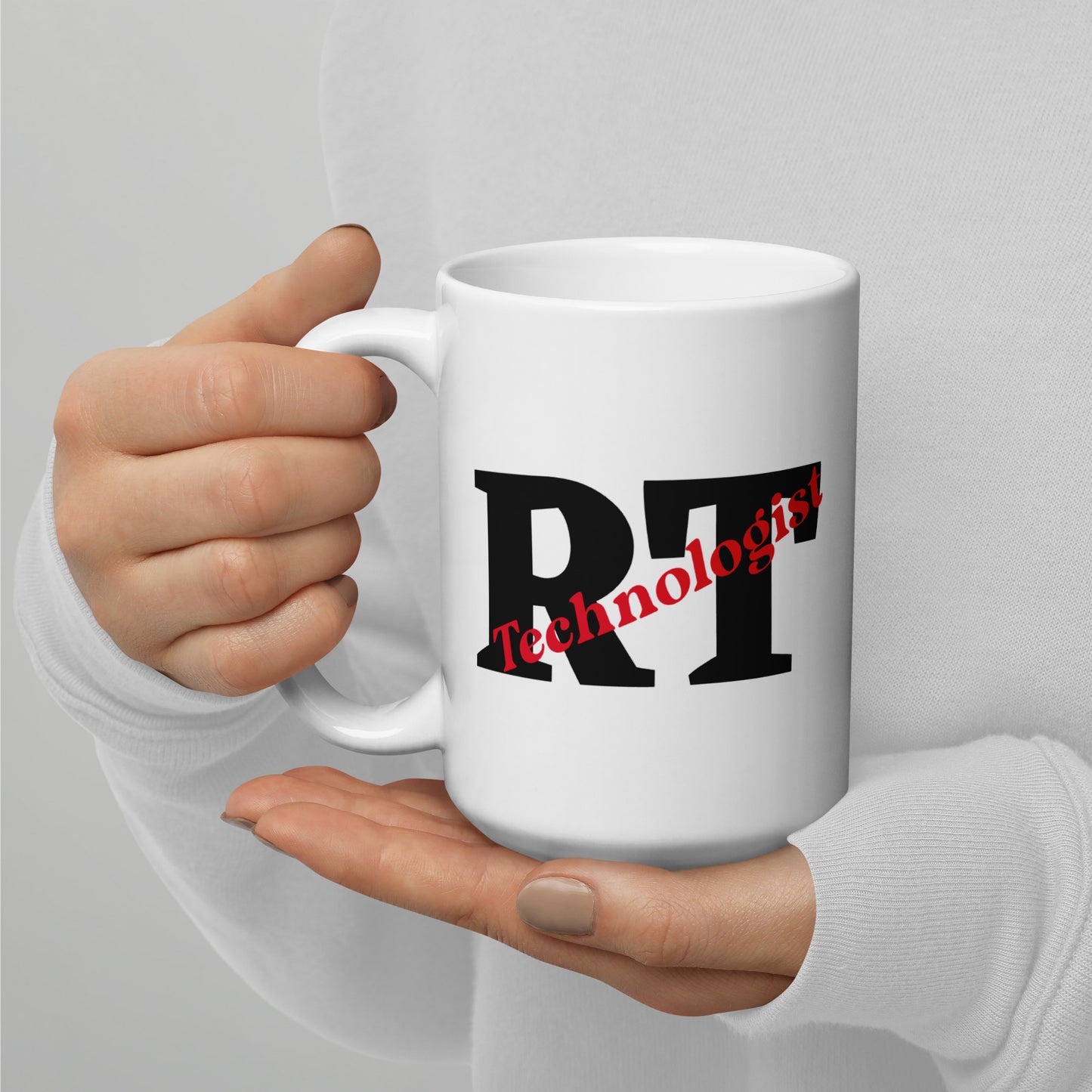 RT Technologist White glossy mug - Black/Red 15 oz & 20 oz