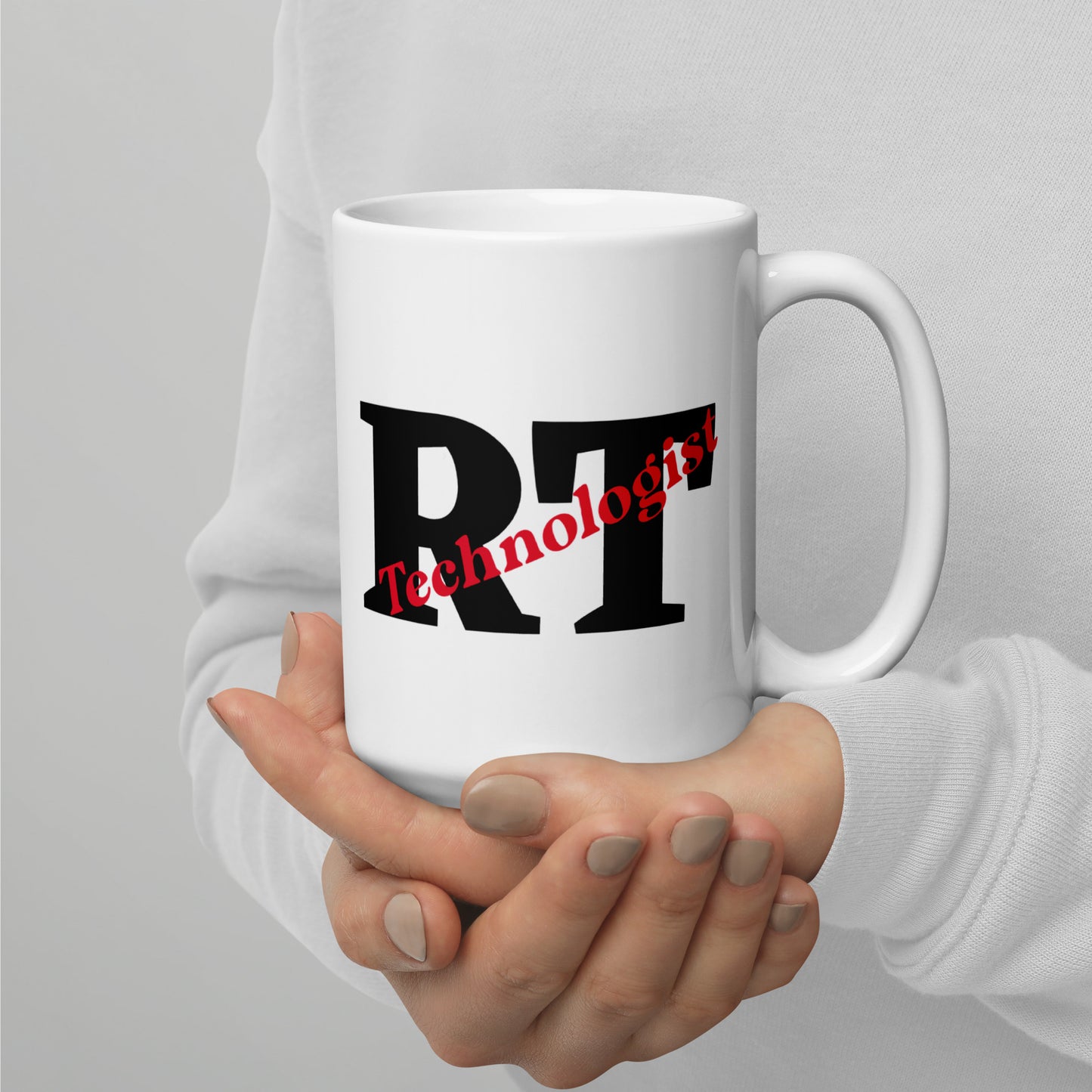 RT Technologist White glossy mug - Black/Red 15 oz & 20 oz