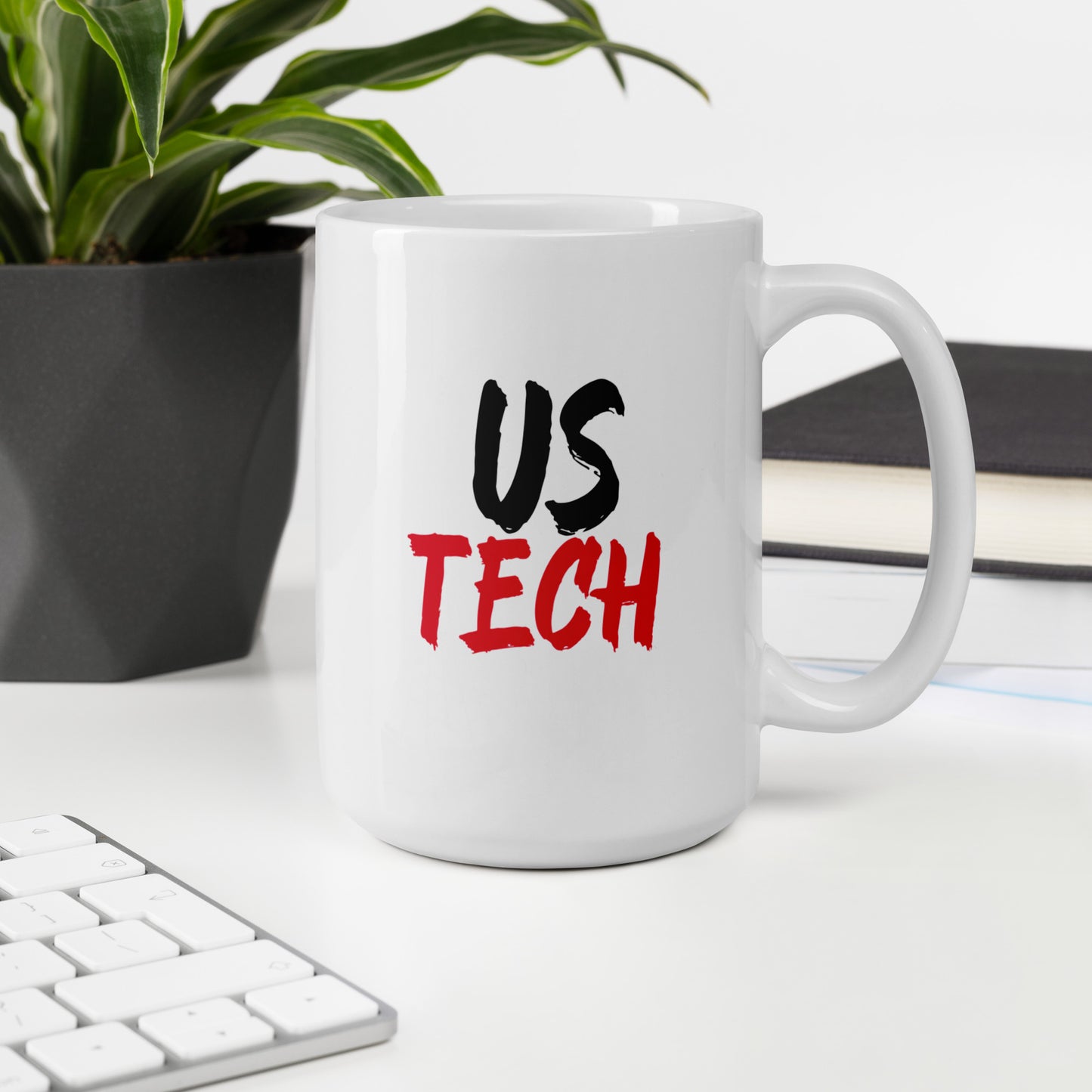 Ultrasound Tech - Black/Red White glossy mug 15 and 20 oz