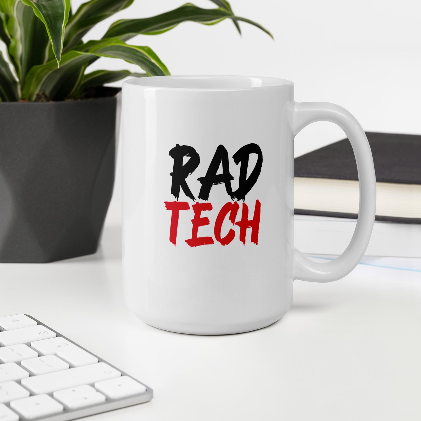 Rad Tech - Black/Red White glossy mug 15 and 20 oz