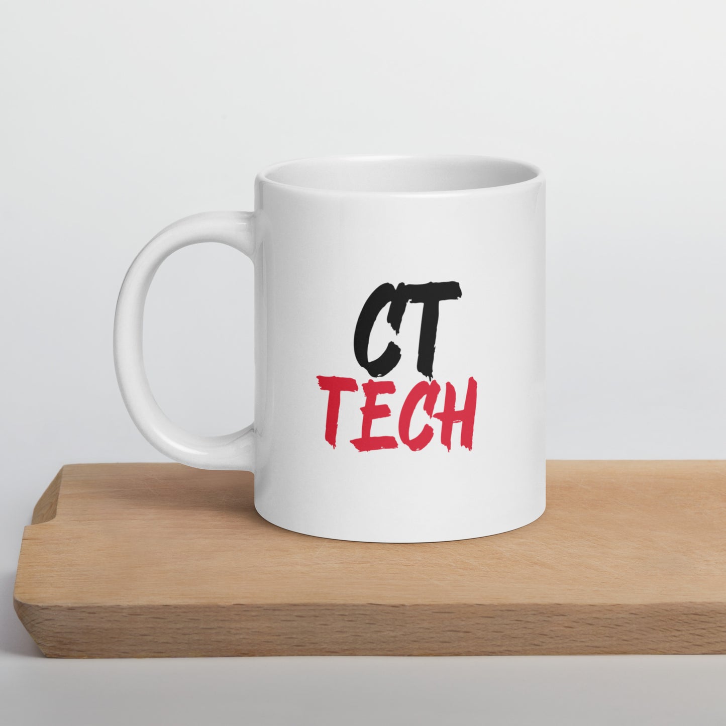 CT Tech - Black/Red White glossy mug 15 and 20 oz