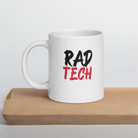 Rad Tech - Black/Red White glossy mug 15 and 20 oz