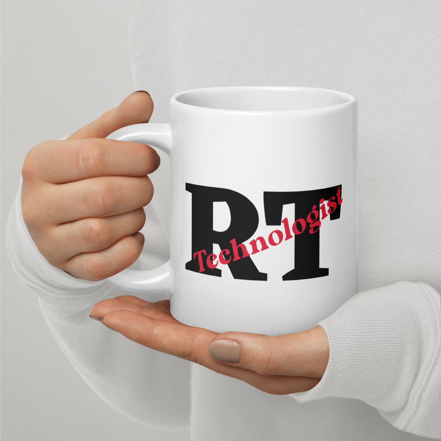 RT Technologist White glossy mug - Black/Red 15 oz & 20 oz