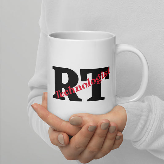 RT Technologist White glossy mug - Black/Red 15 oz & 20 oz