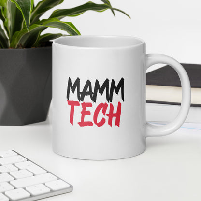 Mamm Tech - Black/Red White glossy mug 15 and 20 oz